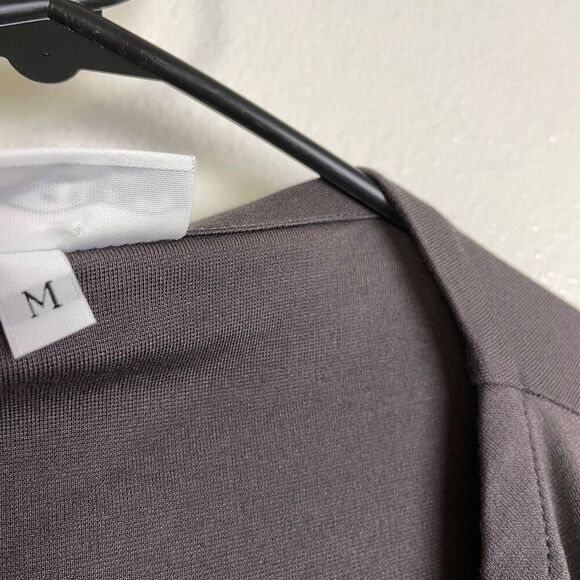 Bryn Walker Modal Cardigan Sweater Medium Brown Open Front Waterfall Stretch * - Picture 7 of 14